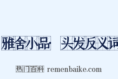 雅舍小品·头发反义词是什么意思的图片